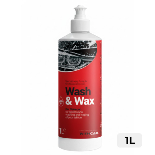 Professzionális autósampon – WASH & WAX 1L (30 mosás)